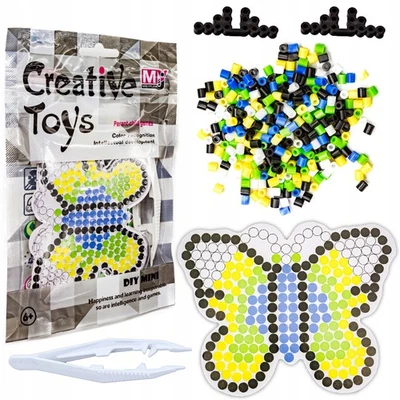 Bügelperlen Set Motive Schablone Bügelbild Malen nach Zahlen Diy Kinder ab 6 - Bild 1 von 4