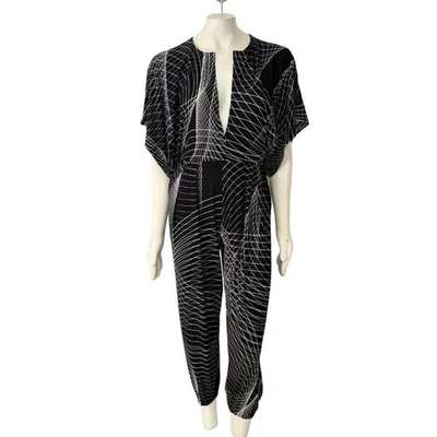 NUEVO NORMA KAMALI Mono de Jog Rectángulo en Circo Eléctrico MUJER PEQUEÑO Foto 1 de 4