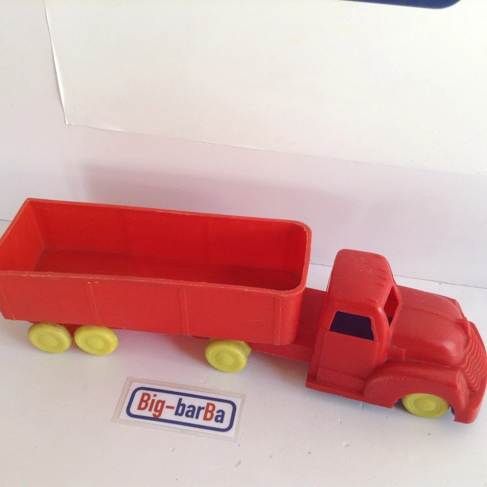 🔥Lot vintage🚗 Kaku-Ro Germany CAMION RIMORCHIO plastica '60 28 CM 🔥✨RARO ✨ - Immagine 1 di 4