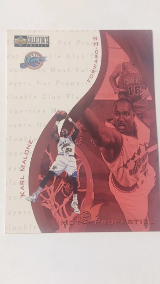 1997-98 Upper Deck Collector's Choice - Hot Properties Karl Malone #382 - Image 1 of 2