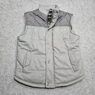 BKE Size XL Mens Puffer Vest Waxed Canvas Wool Blend Full Zip Snaps Fully Lined - Image 1 of 4