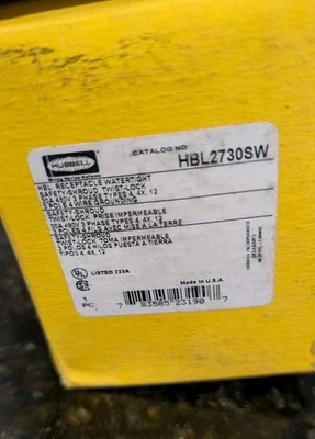Brand New HUBBELL # HBL2730SW 480V 30A Receptacle Watertight Safety Shroud - Image 1 of 4