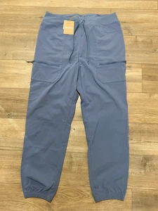 Patagonia Quandary Joggers donna L blu grigio coulisse cargo pantaloni elasticizzati nuovi - Foto 1 di 11