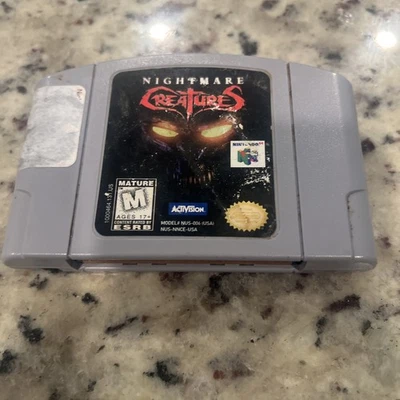 NIGHTMARE CREATURES NINTENDO 64 N64 CARTRIDGE AUTHENTIC 1998 CLEAN - Image 1 of 4