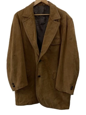 70-80S/Leather Tailored Jacket/-/Suede/Beige 4712 - Image 1 of 4