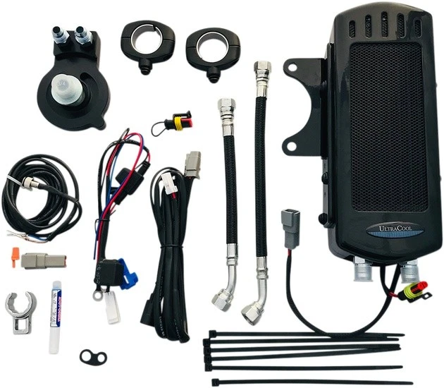 Kit de enfriador de aceite UltraCool de montaje de tubo lateral a inferior negro #SMSP-1G Harley Davidson Foto 1 de 1