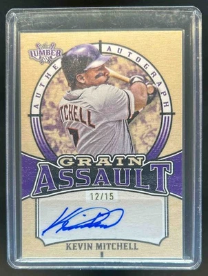 Hoja Madera Kevin Mitchell 2024 Grano Asalto Púrpura Automático #12/15 Foto 1 de 2