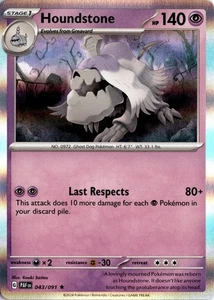 Houndstone 43 Rare Holo Pokemon Karte - Set: Paldea Evolution PAF - Bild 1 von 2