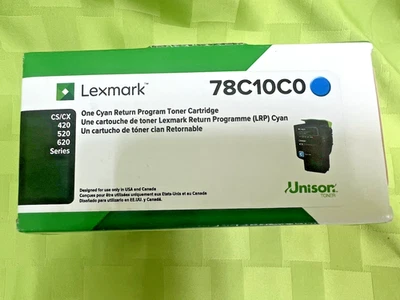 Cartucho de tóner cian original Lexmark 78C10C0, caja sellada de fábrica 📦  Foto 1 de 4