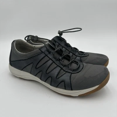 Zapatilla deportiva cómoda Dansko Harlie para mujer talla 41 gamuza metálica carbón EE. UU. 10 Foto 1 de 4