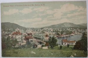 Vintage Postkarte Saranac Lake Mt Baker New York AA32 - Bild 1 von 2