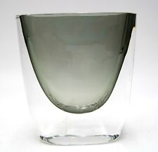 Vintage Scandinavian Sommerso Bud Vase Smoky Grey 1960s Art Glass 4 5/8"