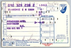 Original HANK SNOW Signed AUTOGRAPH on 1960's Credit Card Receipt GRAND OLE OPRY - Picture 1 of 1