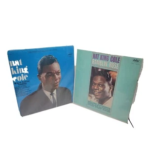 Lot of 2 Nat King Cole LPs  "Ramblin' Rose"  AND  "When You're Smiling" 33 RPM - Picture 1 of 7