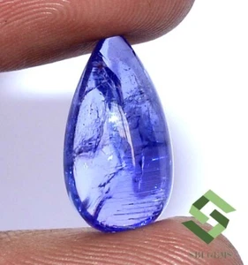 6.68 CTS Certified Natural Tanzanite Pear Cabochon 16.50x9 mm D' Colour Gemstone - Picture 1 of 5