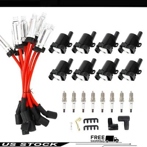 8x Ignition Coils UF262 & Iridium Spark Plugs & Wires For Chevy Silverado GMC - Foto 1 di 5