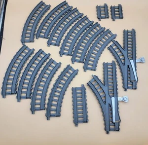 Thomas the Tank Gullane Trackmaster Dark Gray Track 2013 Lot Of 15 - Picture 1 of 5