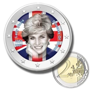 Moneda de 2 Euros Color Dama Di Diana Princesa de Gales Color Sin Circular Moneda de 2€ - Imagen 1 de 4