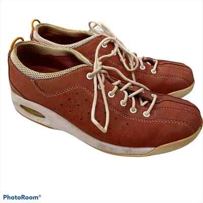 Cole Haan NikeAir Sneakers Womens Size 7 Orange Suede Lace Up Shoes Bowling - Image 1 of 4