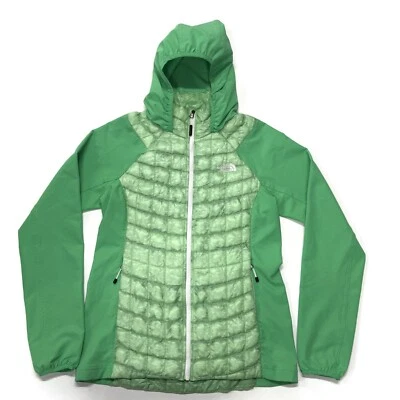 The North Face Thermoball Hybrid Hoodie Jacket Womens Small Green Puffer Light - Image 1 of 4