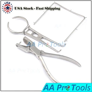 3 Stück Dental Zahnarzt Basic Gummi Dam Kit, Locher, Rahmen, Klemmen Instrumente - Bild 1 von 3