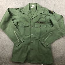 Vintage US Army Shirt Mens Medium Green Utility Cotton OG Military Surplus