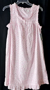 Camisón para mujer Adonna rosa con volantes quimise sin mangas cuello redondo talla S - NUEVO - Imagen 1 de 8