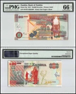 Zambia 20000 Kwacha, 2011, P-47g, PMG 66 - Picture 1 of 1