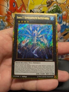 🔥 Yu-Gi-Oh Number 37: Hope Woven Dragon Spider Shark PGL3-EN007 ( German ) 🔥 - Picture 1 of 6