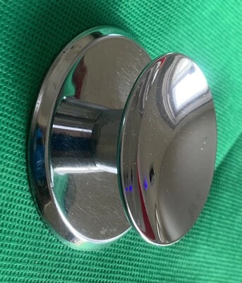 2” diam. VINTAGE Herrajes CROMO Cajón Tirador Armario Perilla MID CENTURY MODERNO Foto 1 de 4