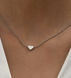 Zierliche Silber Herz Halskette  - Bild 1 von 4