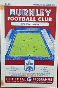 Burnley v Portsmouth 1st Division programme 1958/59 Season - Picture 1 of 3