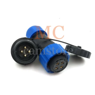 SD20 4pin outdoor connector IP67,Industrial Power cable connector,female male - Image 1 of 4
