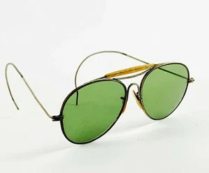 Gafas de sol antiguas vintage estilo aviador ca 1940s Pilot - Imagen 1 de 9