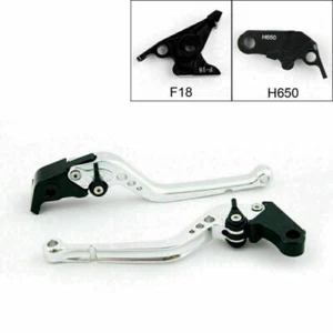 Long Brake Clutch Lever For Honda CBR650F/CB650F 2014-2015 (F-18/H-65) Silver T9 - Picture 1 of 5