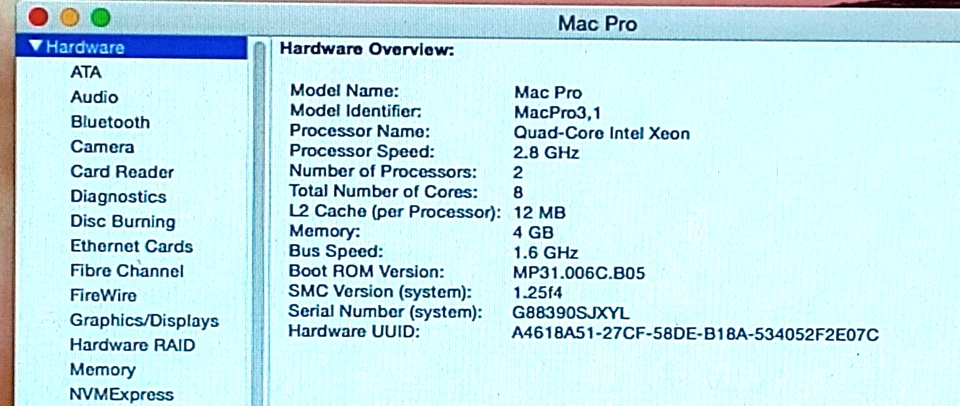 (3) 2008 Apple Mac Pro/2.8 + (1) Mac Pro/2.00X, лот из 4, только звукосниматель, пожалуйста, прочитайте - Изображение 1 из 4