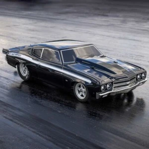 1970 Chevy Chevelle 2WD Mini No Prep RC Drag Car Brushless RTR 1/16, Black - Afbeelding 1 van 7