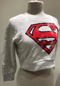 Forever 21, NWT,Super Woman,Small,S, Crop Top ,Midriff, 3/4 Sleeve Graphic Tee - Picture 1 of 6