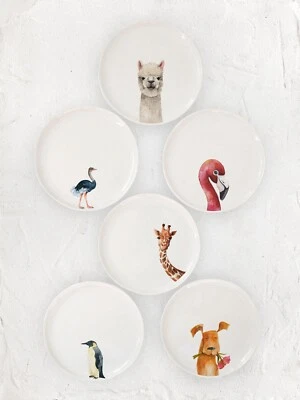 Juego de platos de cerámica hechos a mano Juego de platos de cerámica Juego de servir de comedor Hecho a mano Cerámica Foto 1 de 4