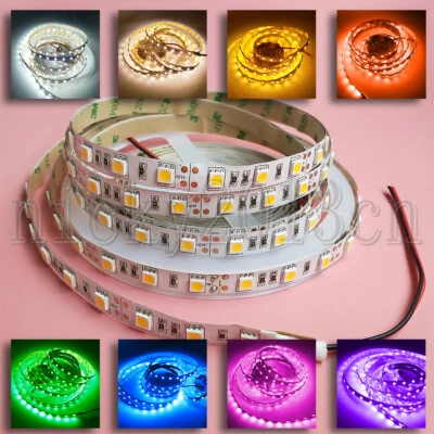 Super Bright 12V 5050 LED Flexible Strip Light Tape Ra80 60LEDs /m 20Lumen IP20 - Image 1 of 4