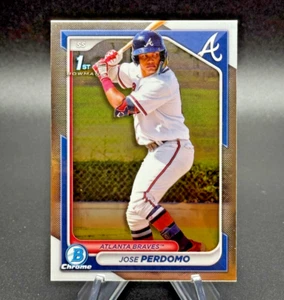 Jose Perdomo 2024 Bowman Chrome Prospects #BCP-220 Atlanta Braves 1st Bowman - Picture 1 of 10