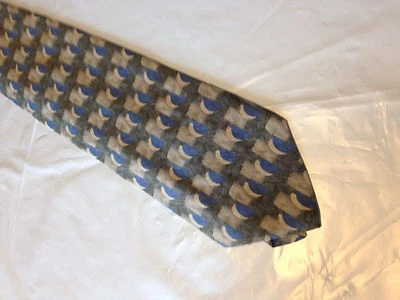 Green Brown Blue SILK Tie Necktie CAMBRIDGE (10814) - Image 1 of 2