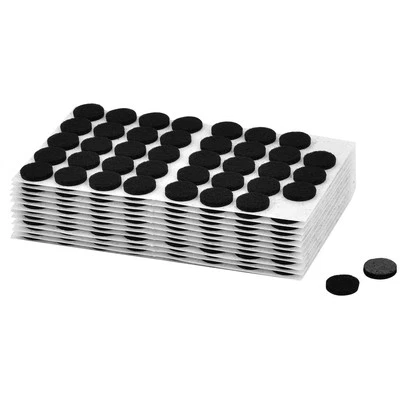 Furniture Felt Floor Protector Self-adhesive Chair Leg Pad Black 15mm Dia 480pcs Foto 1 de 4
