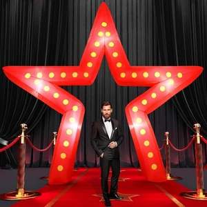 10 piedi Film Notte Festa Decorazioni Gonfiabile Grande Blow Up Insegna Stella con L... - Foto 1 di 6