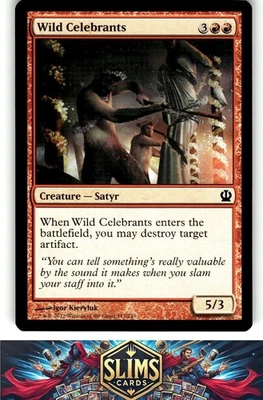 Magic the Gathering MTG Theros Wild Celebrants #147 Buy 2 Get 1 - Image 1 of 2