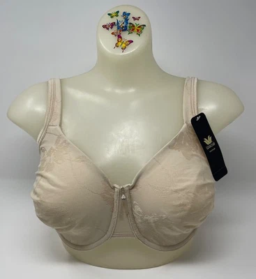 NWT Wacoal Minimizer Underwire Floral Bra Size 38DD Beige 85130 - Image 1 of 4