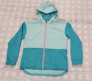 Columbia Hoodie Jacket Teen Size XL (18-20) Light Blue Sweatshirt Full Zip - Picture 1 of 9