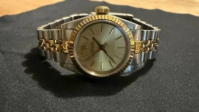 Rolex Oyster Perpetual 67193 Gold and Silver Jubilee Bracelet with Gold Bezel - Image 1 of 4