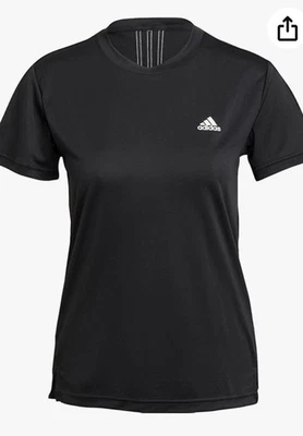 Camiseta Adidas Talla Grande Aeroready Train Essentials 3 Rayas - Negra/Blanca Foto 1 de 4