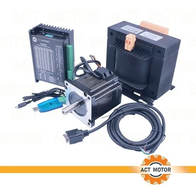 ACTMotor 1 Axis Nema 34 Closed-Loop 5Nm 6A Schrittmotor-Kit mit Transformer CNC - Bild 1 von 4